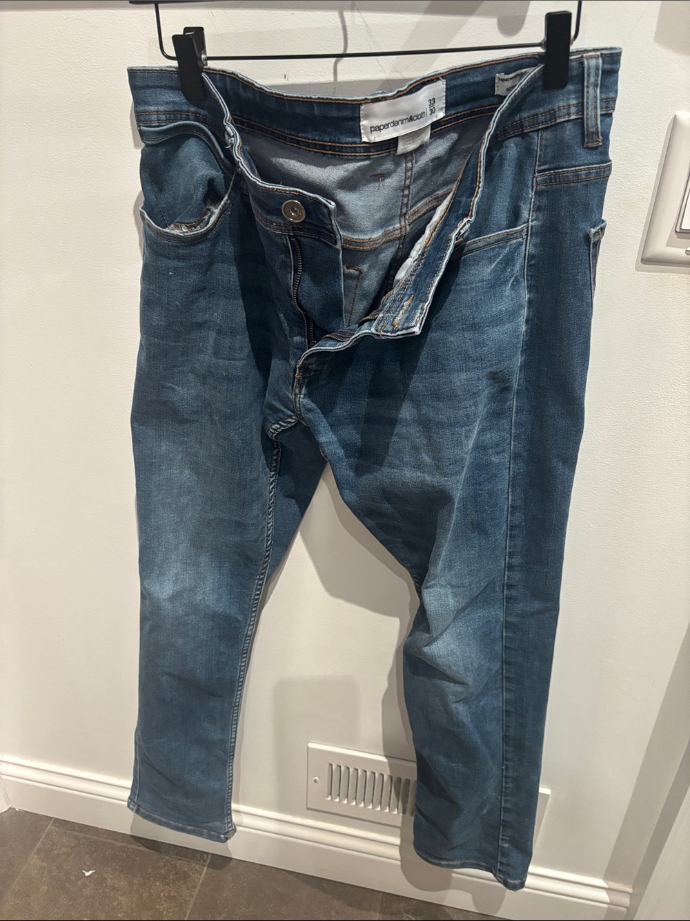 Paper Denim & Cloth Men's Medium Blue Slim Straight Jeans